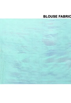 Handloom Cotton Silk Saree in Green and Blue
