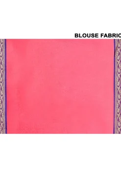 Handloom Cotton Silk Saree in Pink