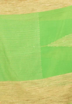 Handloom Jamdani Cotton Saree in Light Green