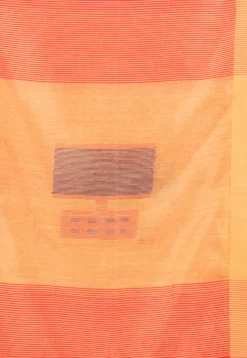 Handloom Jamdani Cotton Saree in Coral Red