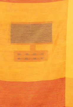 Handloom Jamdani Cotton Saree in Red