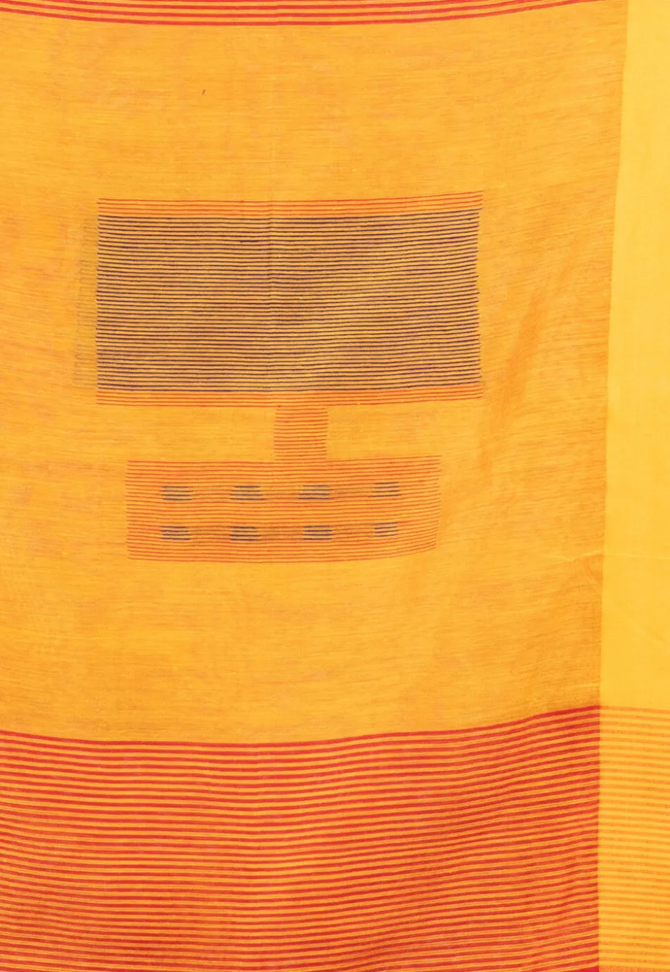 Handloom Jamdani Cotton Saree in Red