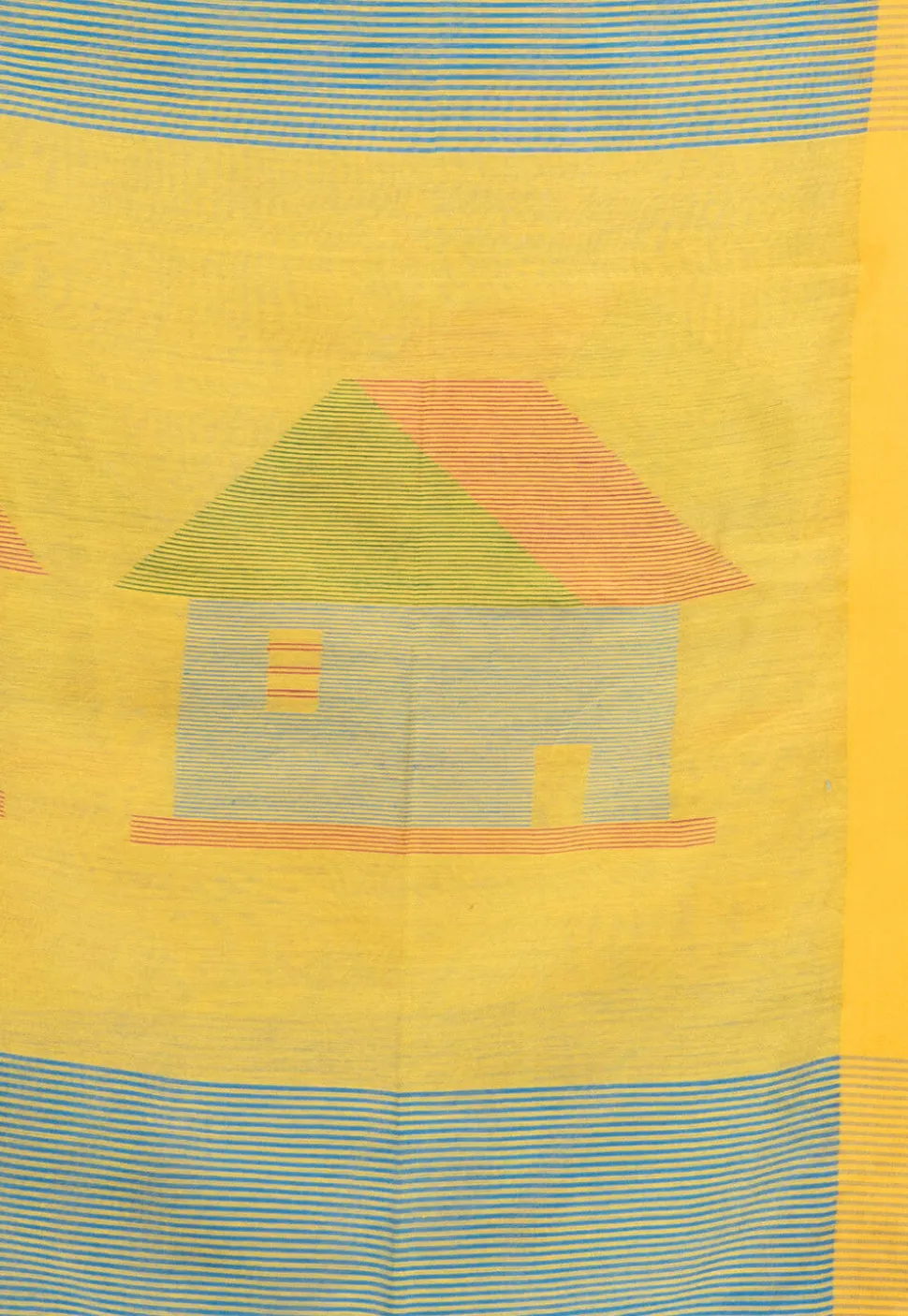 Handloom Jamdani Cotton Saree in Blue