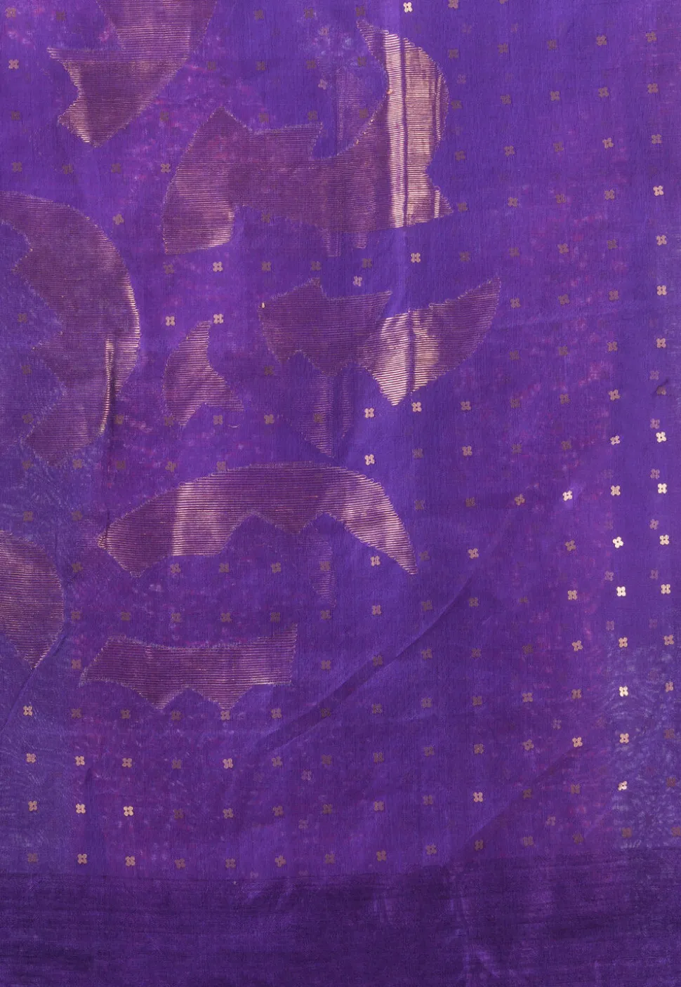Handloom Jamdani Pure Matka Silk Saree in Purple