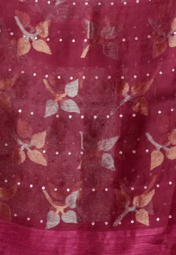 Handloom Jamdani Pure Matka Silk Saree in Wine