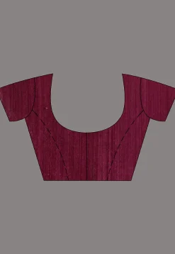 Handloom Jamdani Pure Matka Silk Saree in Wine