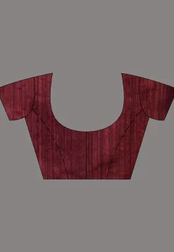 Handloom Jamdani Pure Matka Silk Saree in Maroon