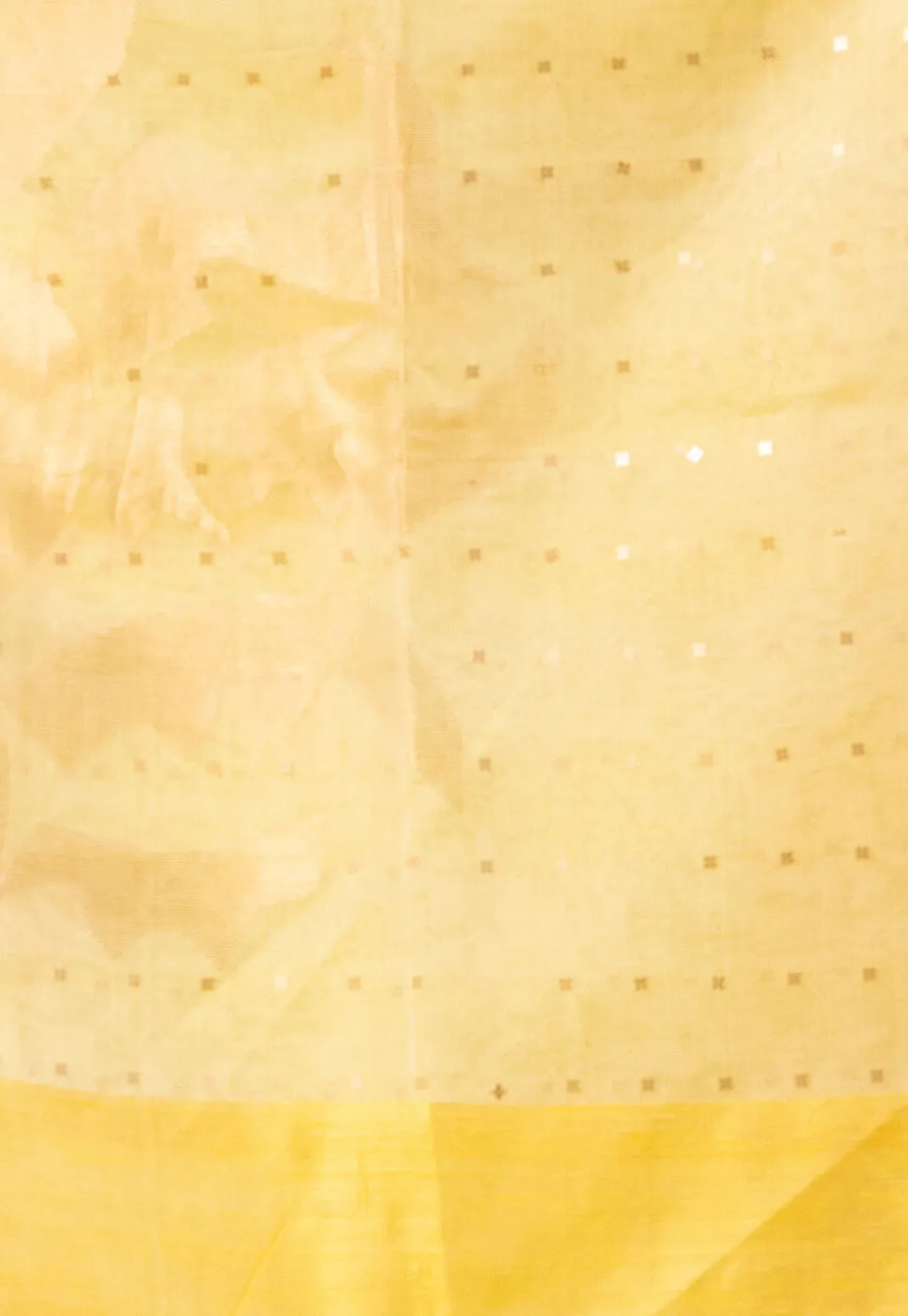 Handloom Jamdani Pure Matka Silk Saree in Light Yellow