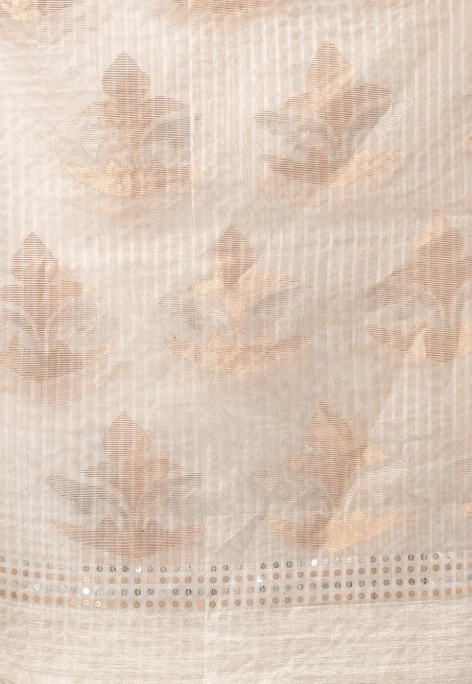 Handloom Jamdani Pure Matka Silk Saree in Off White