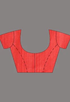Handloom Jamdani Pure Matka Silk Saree in Red