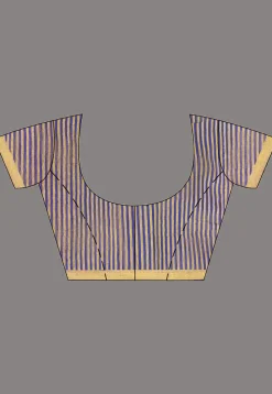 Handloom Jamdani Pure Matka Silk Saree in Royal Blue and Purple