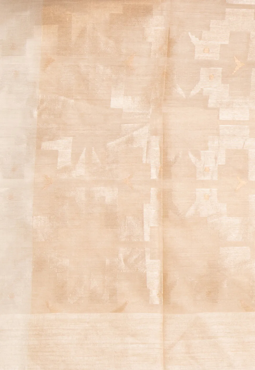 Handloom Jamdani Pure Matka Silk Saree in Off White