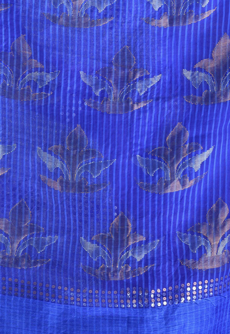 Handloom Jamdani Pure Matka Silk Saree in Royal Blue