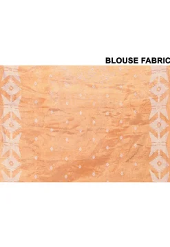 Handloom Jamdani Tissue Silk Saree in Orange