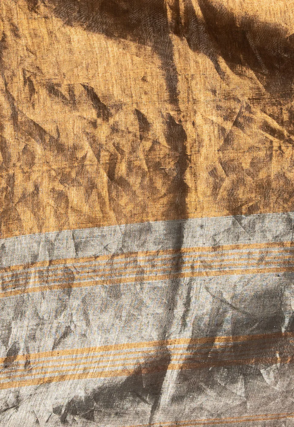 Handloom Linen Saree in Beige