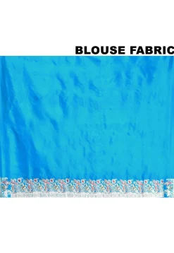 Handloom Pure Banarasi Katan Silk Saree in Blue