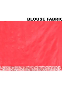 Handloom Pure Banarasi Katan Silk Saree in Coral Pink