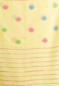 Handloom Pure Cotton Saree in Yellow