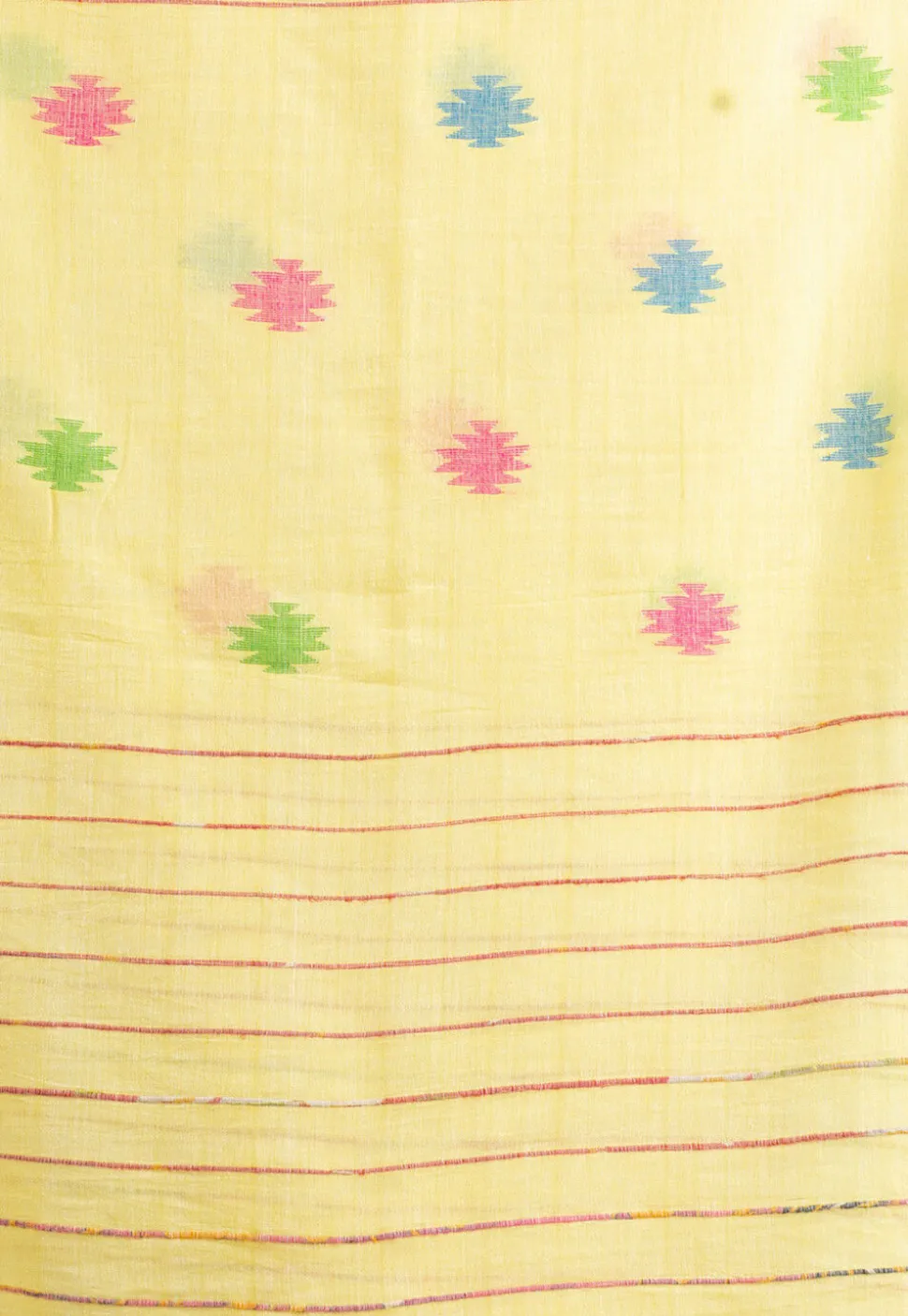 Handloom Pure Cotton Saree in Yellow