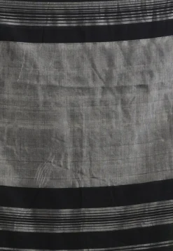 Handloom Pure Cotton Saree in Black