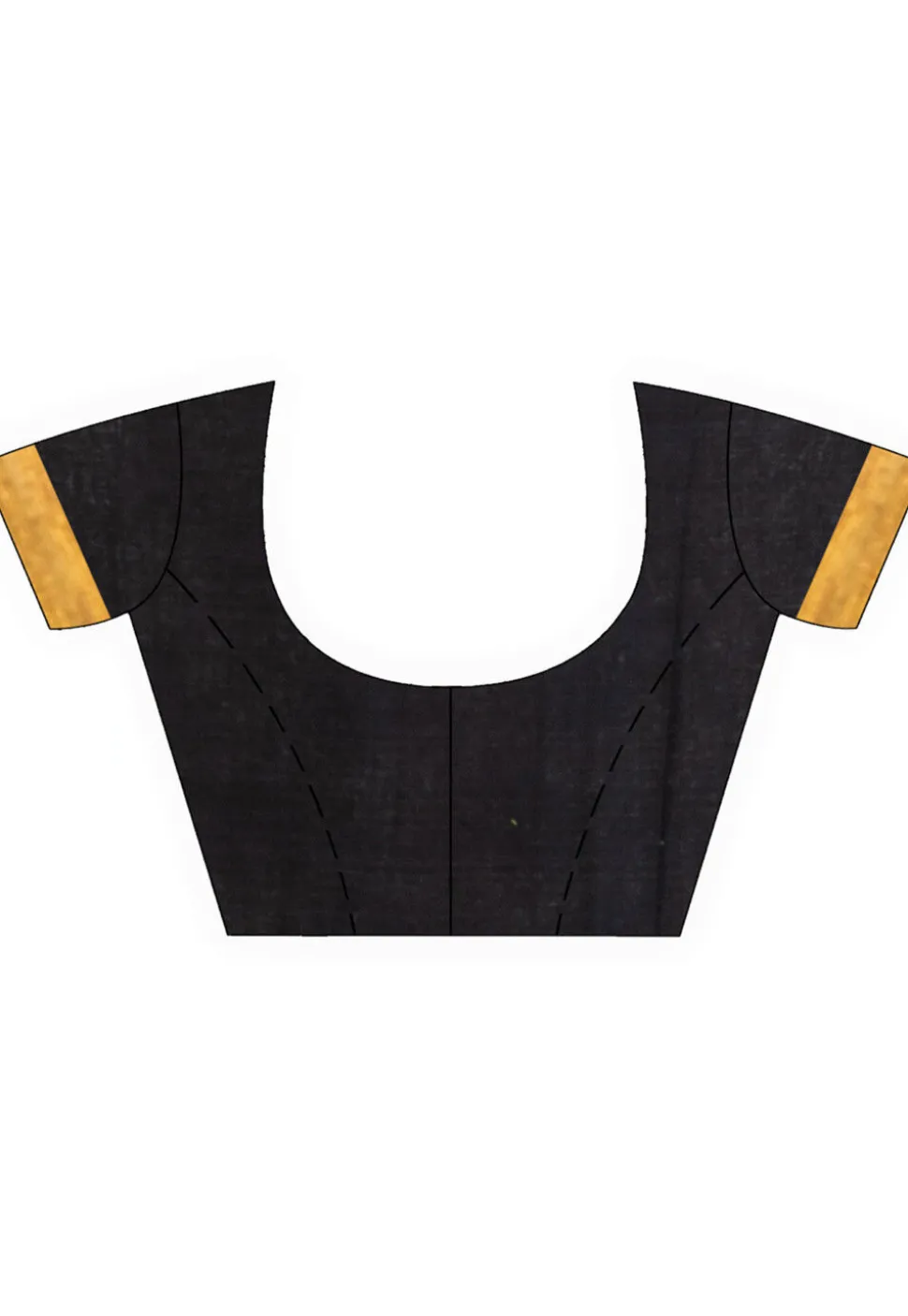 Handloom Pure Cotton Saree in Black and Blue