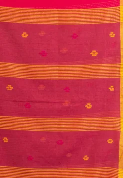 Handloom Pure Cotton Saree in Fuchsia