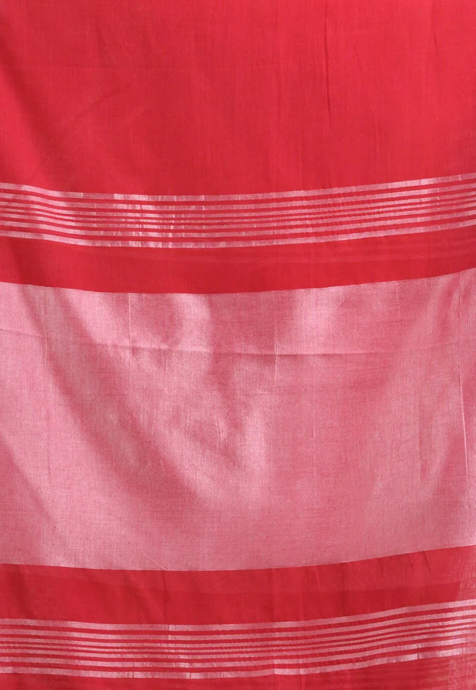 Handloom Pure Cotton Saree in Red