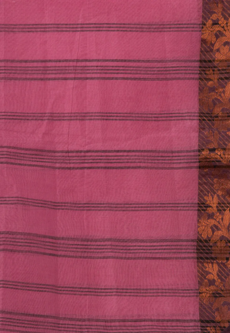 Handloom Pure Cotton Tant Saree in Pink
