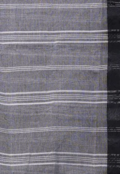 Handloom Pure Cotton Tant Saree in Grey