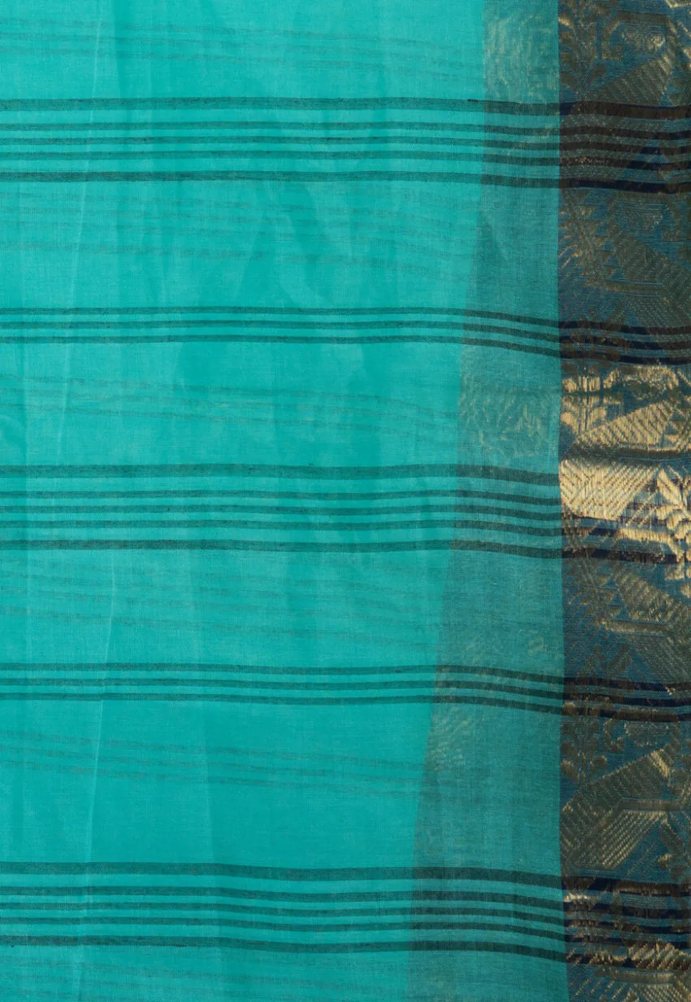 Handloom Pure Cotton Tant Saree in Sea Green