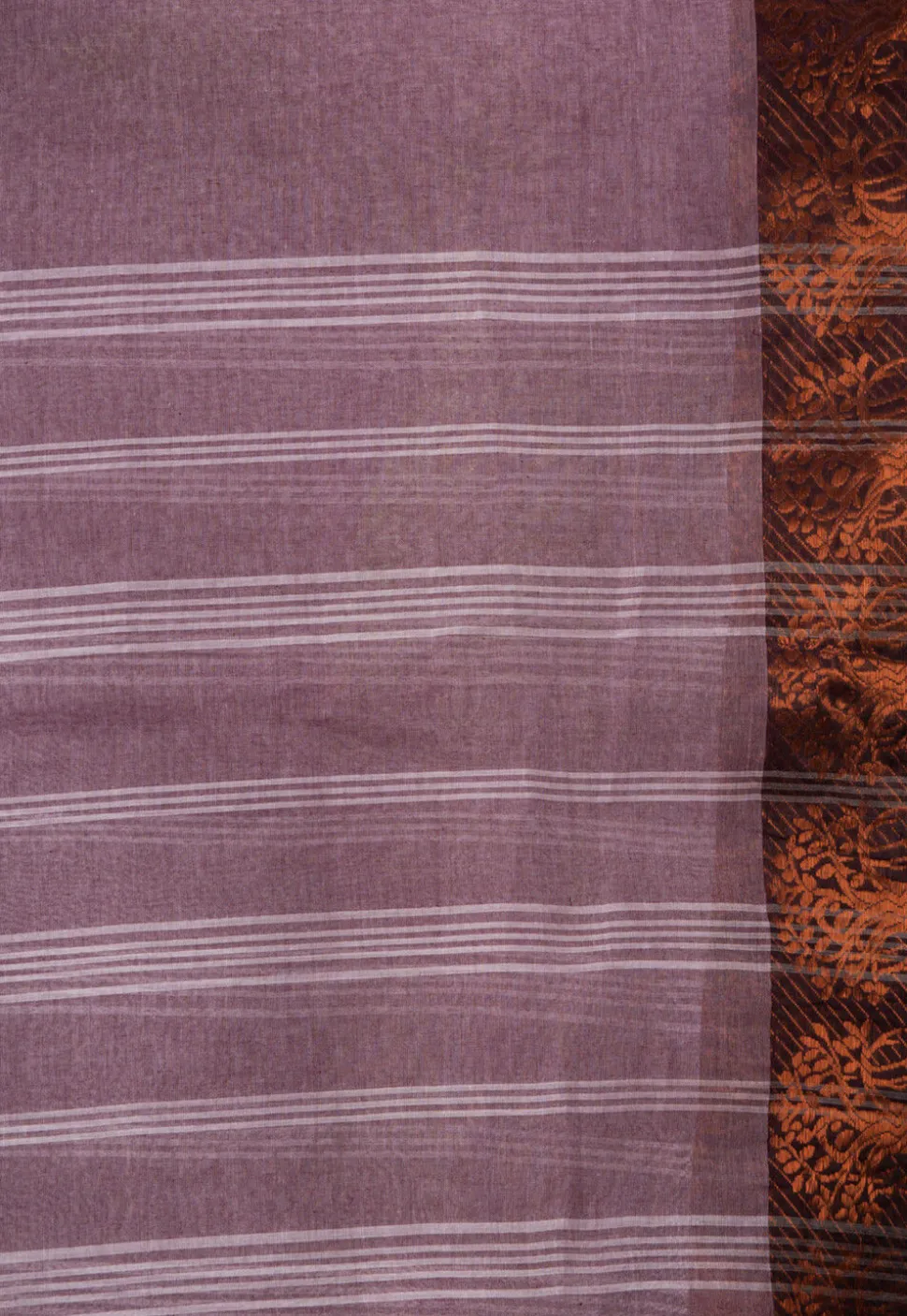 Handloom Pure Cotton Tant Saree in Purple
