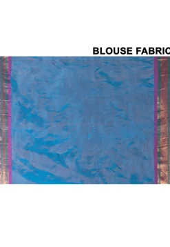 Handloom Pure Silk Cotton Gadwal Saree in Teal Green