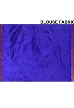 Handloom Pure Silk Cotton Gadwal Saree in Teal Blue
