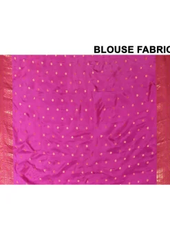 Handloom Pure Silk Gadwal Saree in Fuchsia