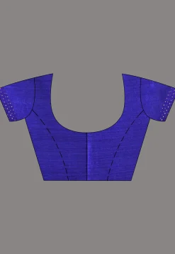 Handloom Pure Silk Saree in Royal Blue