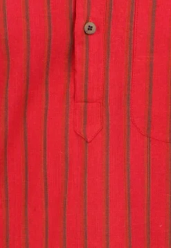 Handloom South Cotton Kurta in Red