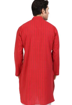 Handloom South Cotton Kurta in Red