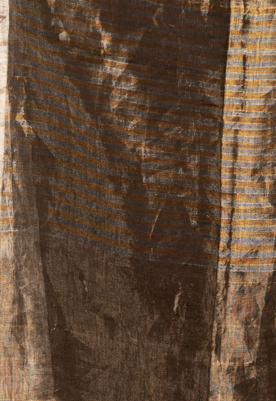 Handloom Tissue Silk Saree in Grey and Golden