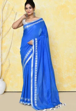 Handloom Tissue Silk Saree in Blue