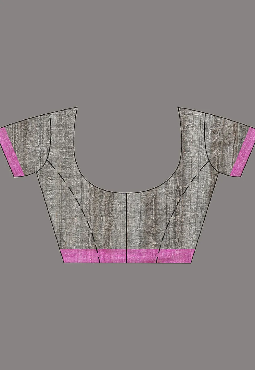 Handloom Tussar Silk Saree in Grey