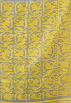 Jamdani Cotton Silk Saree in Grey