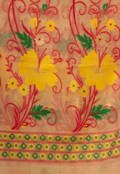 Jamdani Cotton Silk Saree in Beige