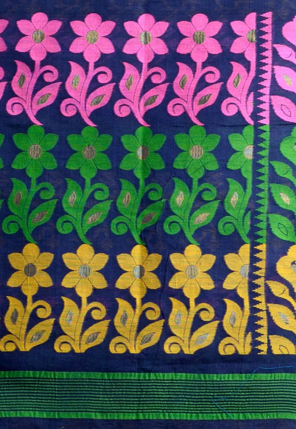 Jamdani Saree in Navy Blue