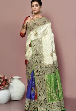 Kanchipuram Pure Silk Saree in Multicolor