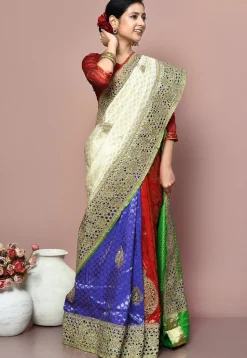 Kanchipuram Pure Silk Saree in Multicolor