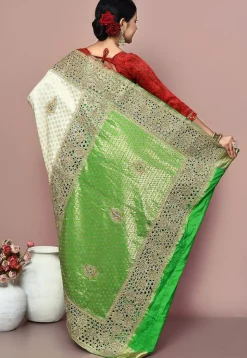 Kanchipuram Pure Silk Saree in Multicolor