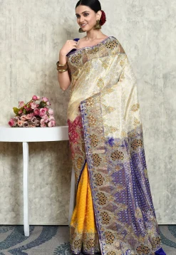 Kanchipuram Pure Silk Saree in Multicolor
