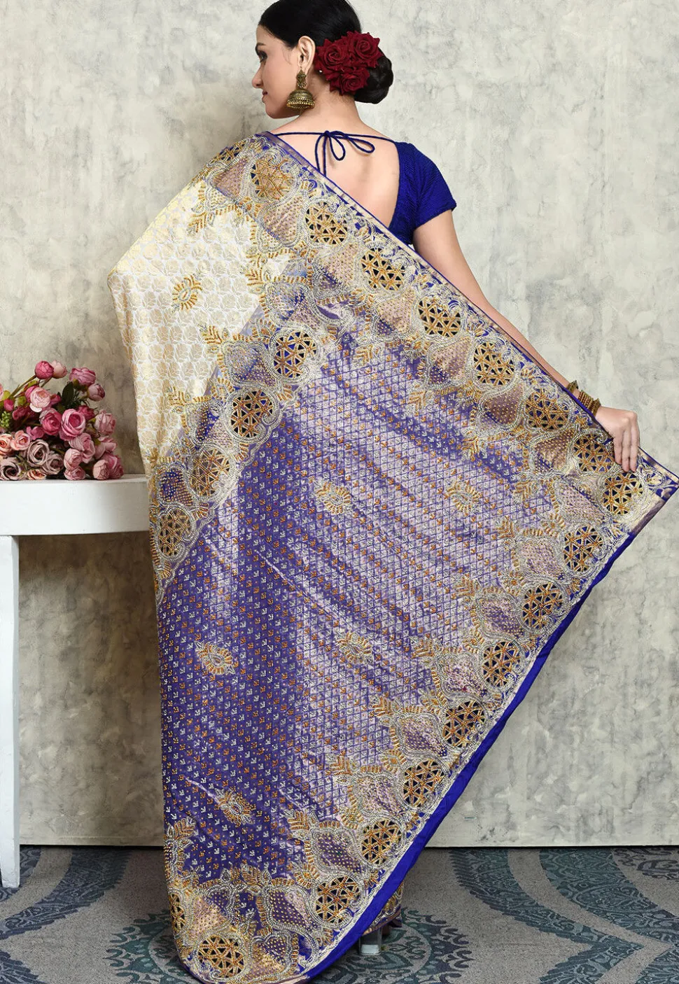 Kanchipuram Pure Silk Saree in Multicolor