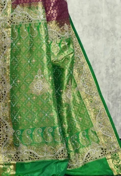 Kanchipuram Pure Silk Saree in Dark Purple
