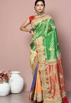 Kanchipuram Pure Silk Saree in Multicolor